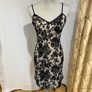 Vintage Sweet Pea Floral Lace Slip Dress - Size M